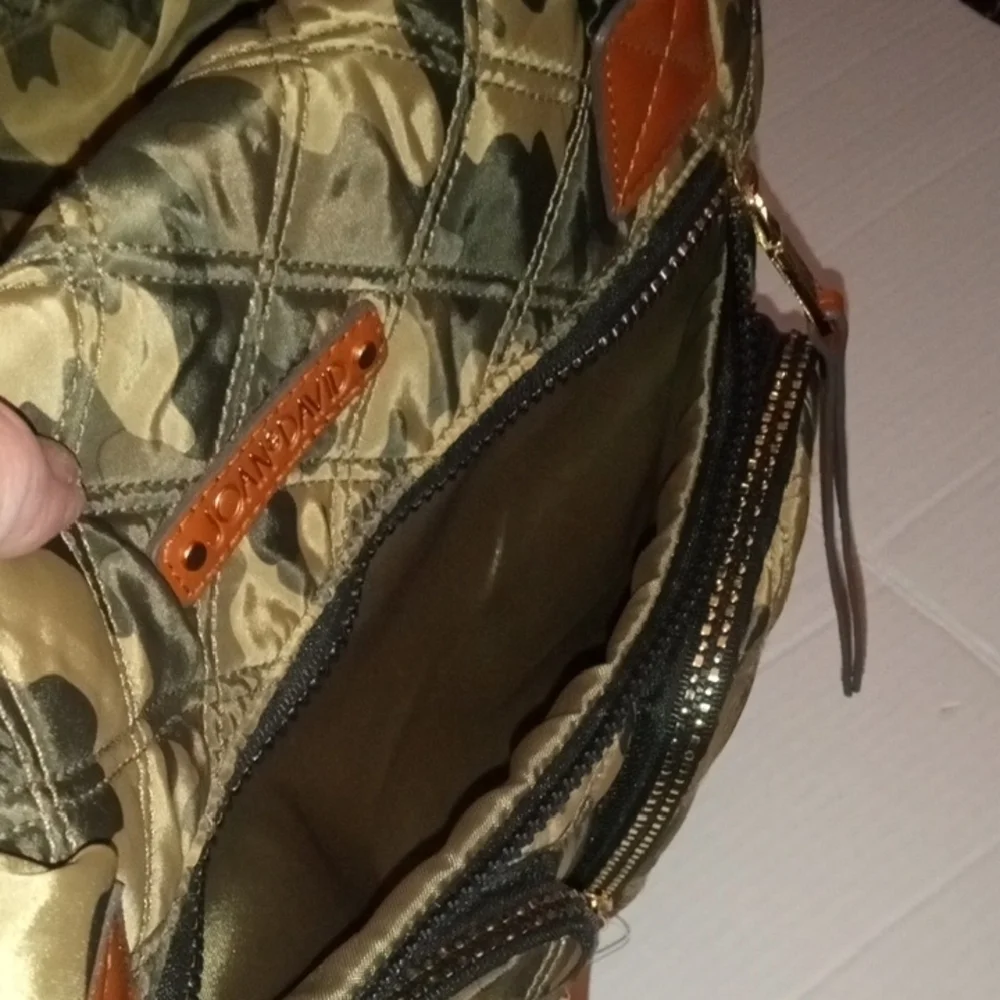 Joan & David Vacation Travel Weekend Bag in a Camouflage Pattern